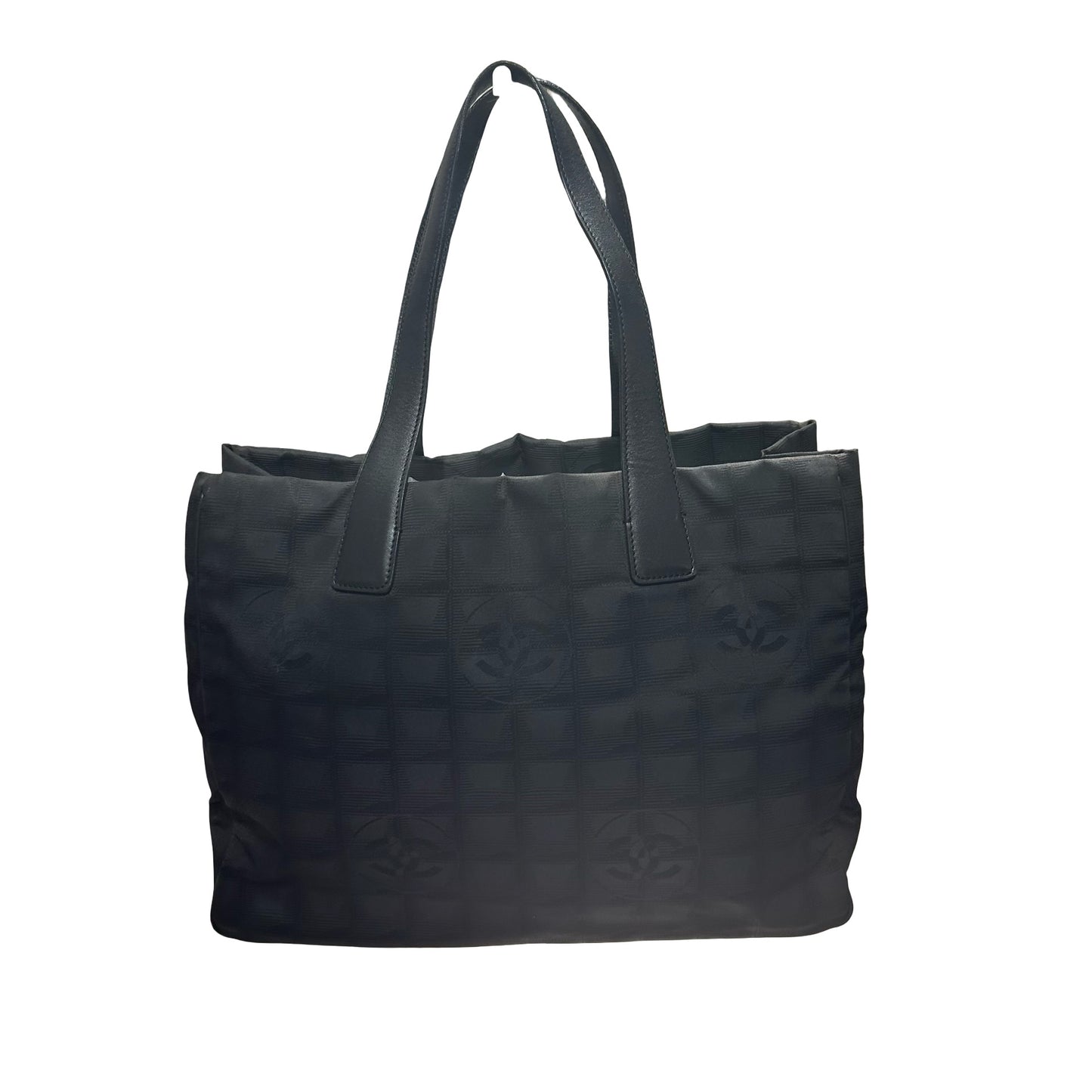 Used CHANEL Canvas Vintage Shoulder Black Shoulder Bag Black