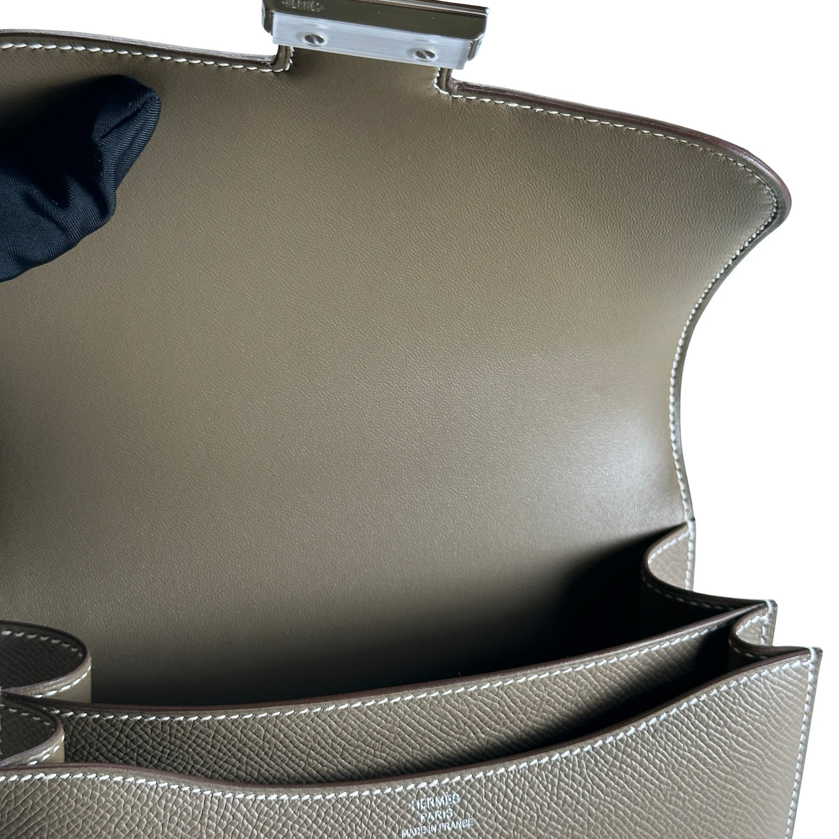 Brand New HERMES Epsom Mini Constance Shoulder Bag Etoupe PHW