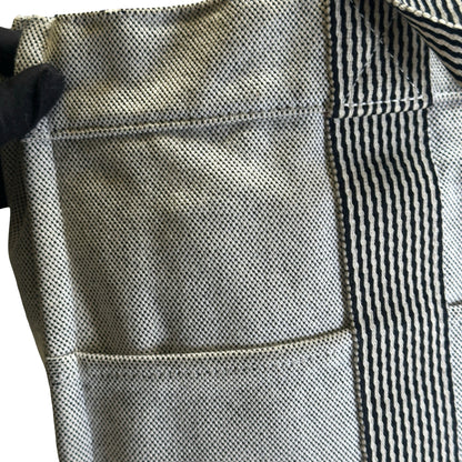 Used HERMES Canvas Fourre Tout Tote Bag Grey Black