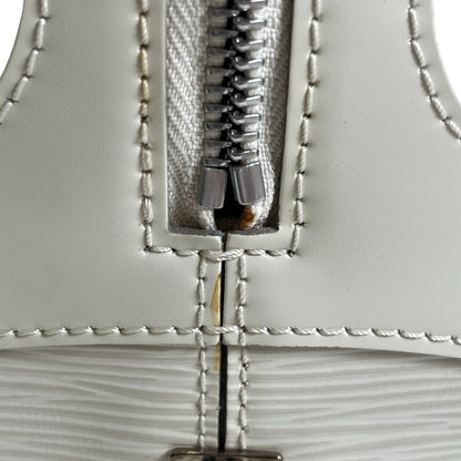 Used LOUIS VUITTON Epi Epi Montaigne PM Handbag White