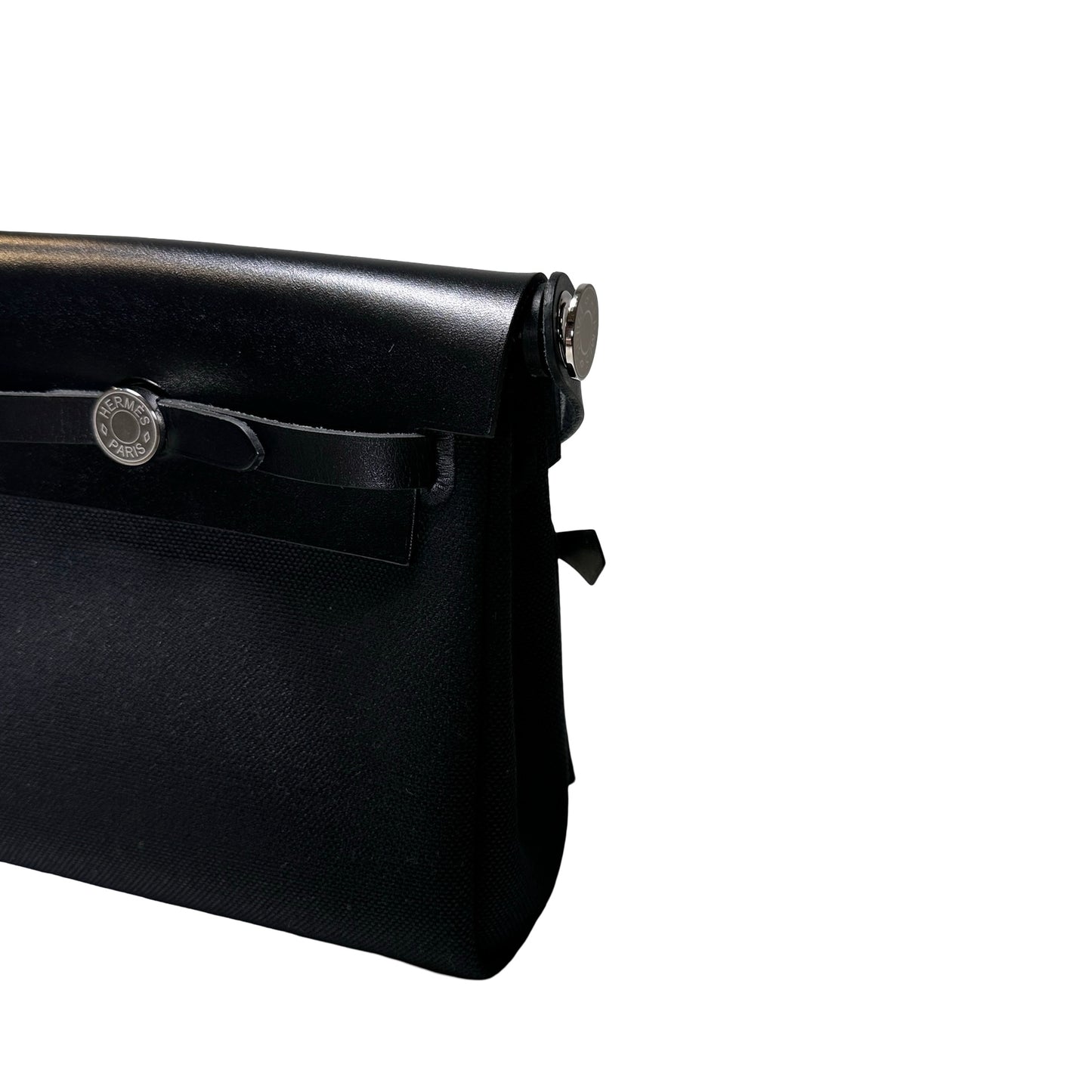 Brand New HERMES Toile Leather Herbag Zip 31 Crossbody Bag Black