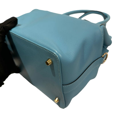 Used Hermès Swift leather Toolbox 20 Handbag P3 Bleu Du Nord PHW