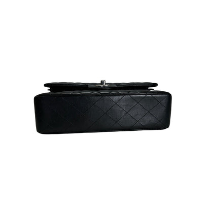 Used CHANEL Lambskin CF Crossbody Bag Black PHW