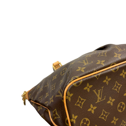 Used LOUIS VUITTON CANVAS PALERIMO Shoulder Bag BROWN GHW