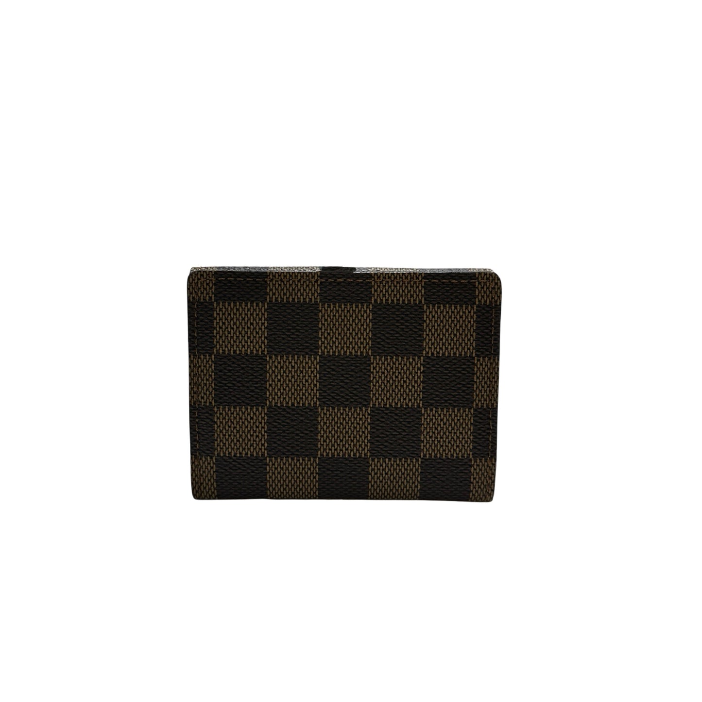 Used LOUIS VUITTON Damier Ebene Victorine Wallet Card holder Brown