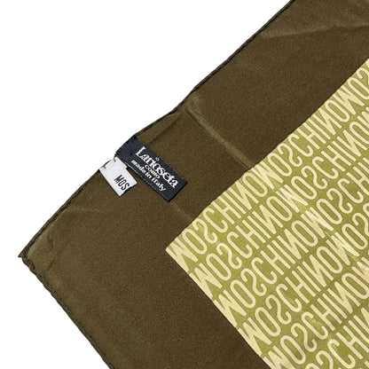 Used MOSCHINO Silk Monogram Square Scarf Green