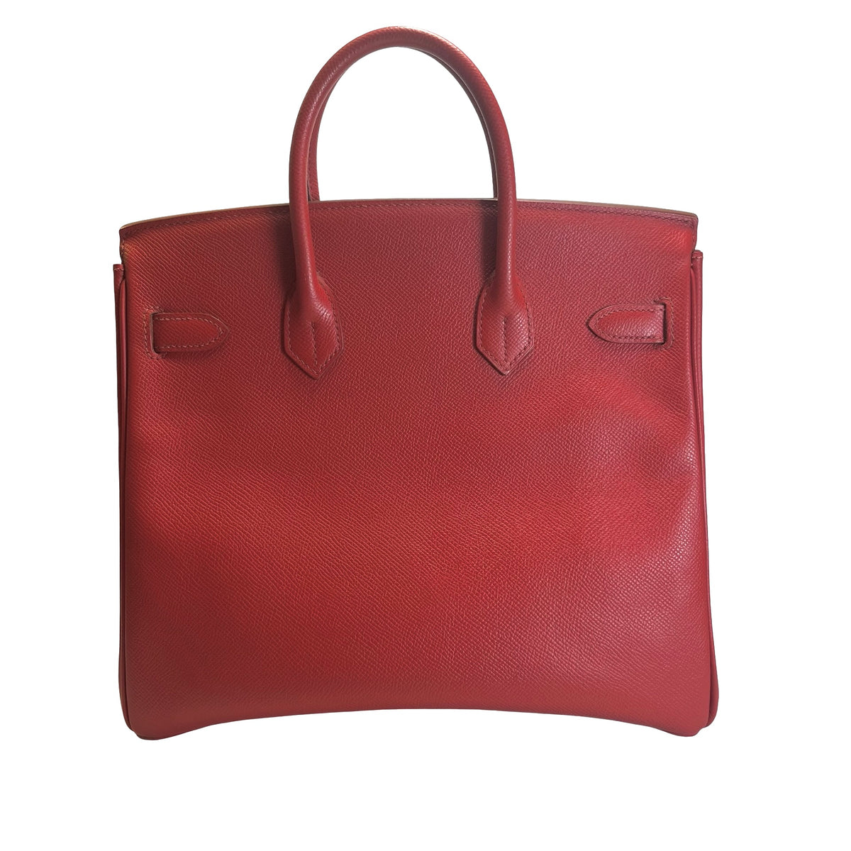 Used HERMES Epsom HAC 28 Handbag Red PHW
