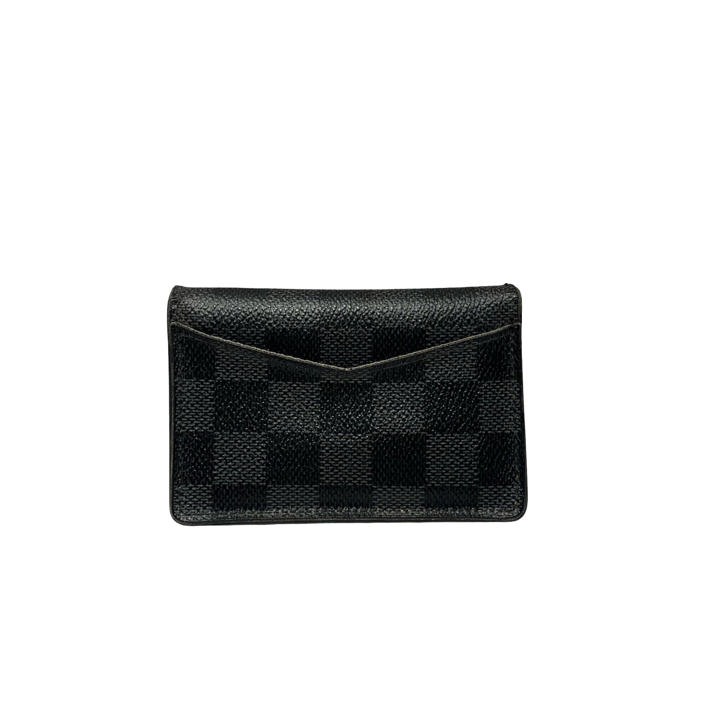 Used Louis Vuitton LV cardholder Card holder Black Grey