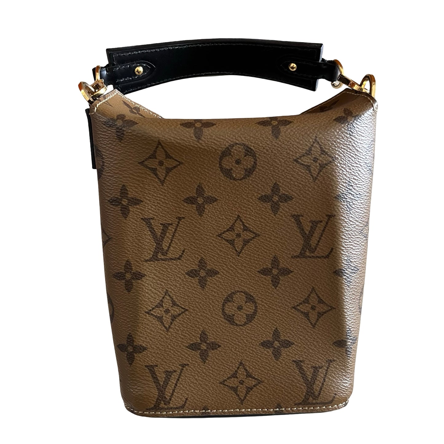 Used LOUIS VUITTON Monogram Nano Lockit Cross body bag Brown Black