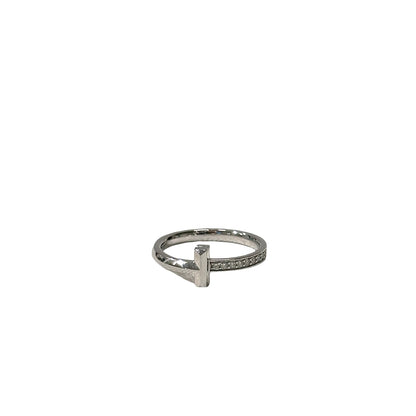 Used TIFFANY & CO. White Gold T 1 Ring Men Ring Silver