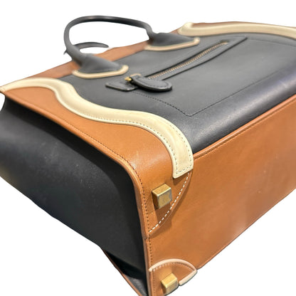 Used CÉLINE LUGGAGE Handbag Brown Black
