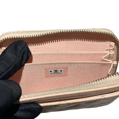 Used CHANEL Card holder Pink GHW