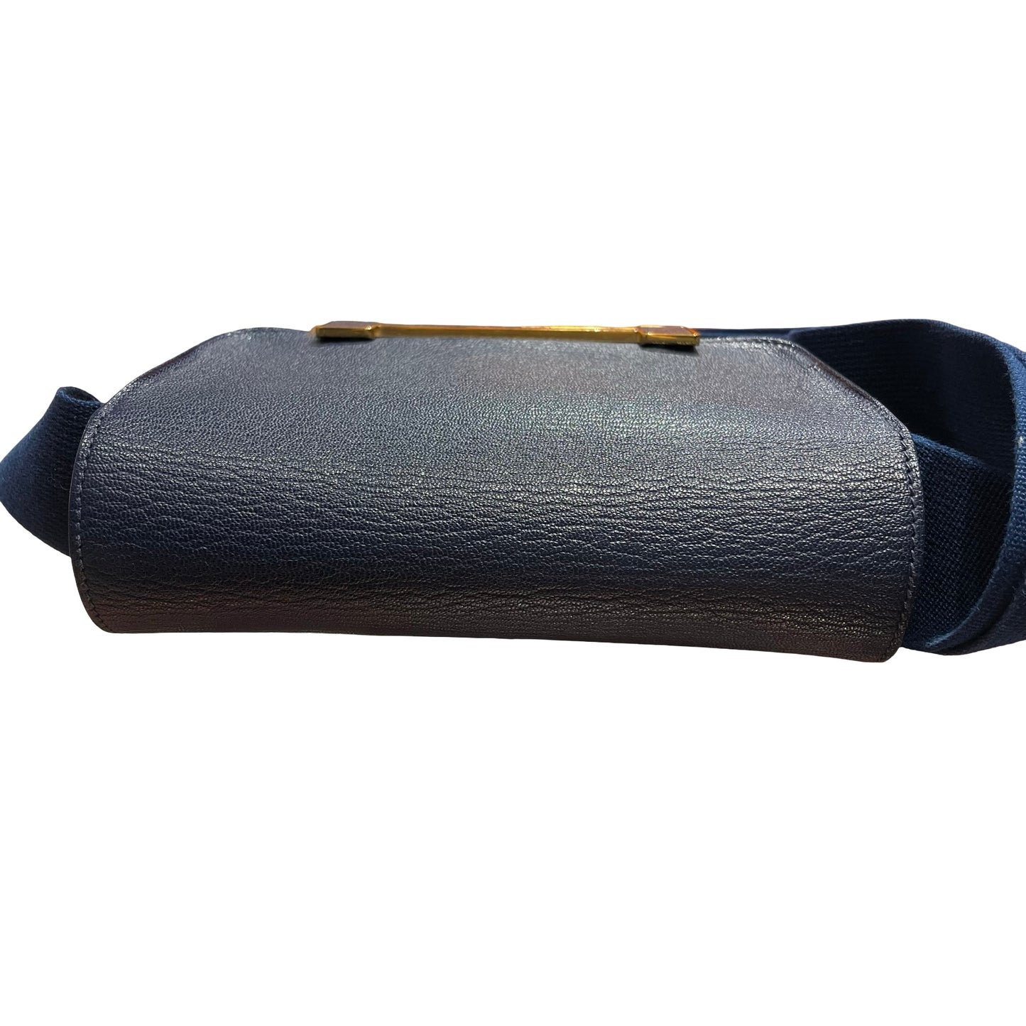 Used HERMÈS Geta Shoulder Bag Navy Blue GHW