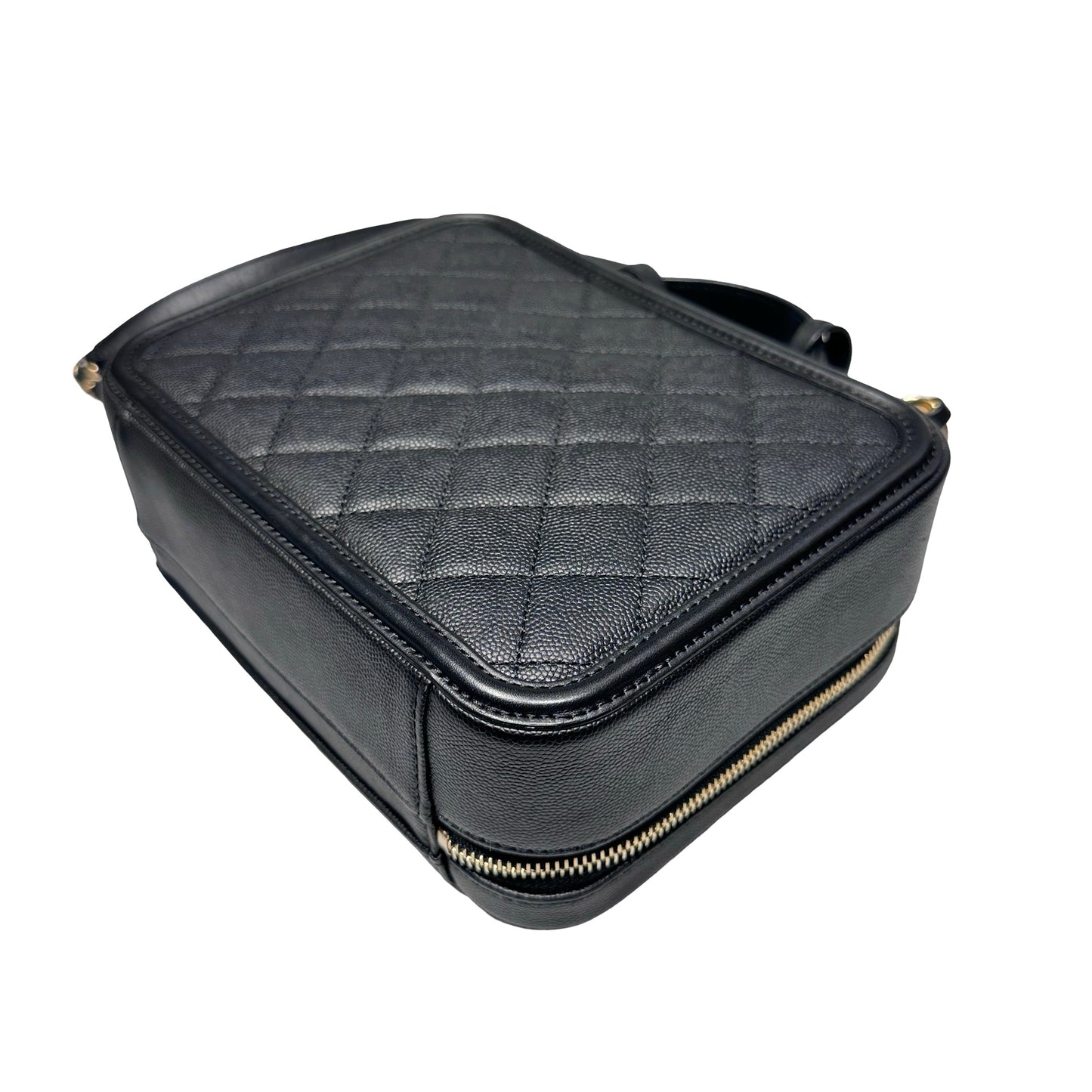 Used Chanel Vanity Case Chain Shoulder Bag Black GHW