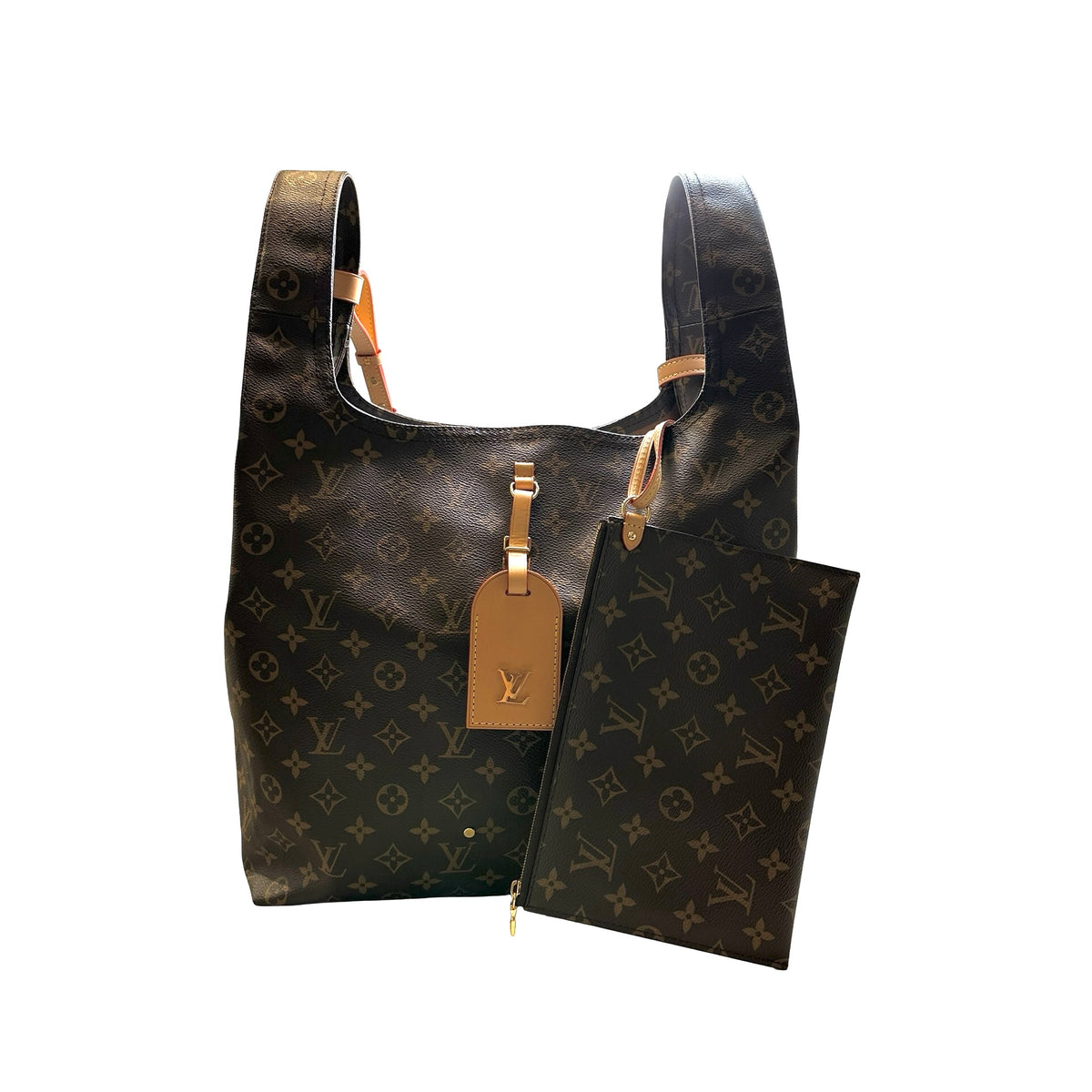 Used LOUIS VUITTON Monogram Tote Handbag Brown