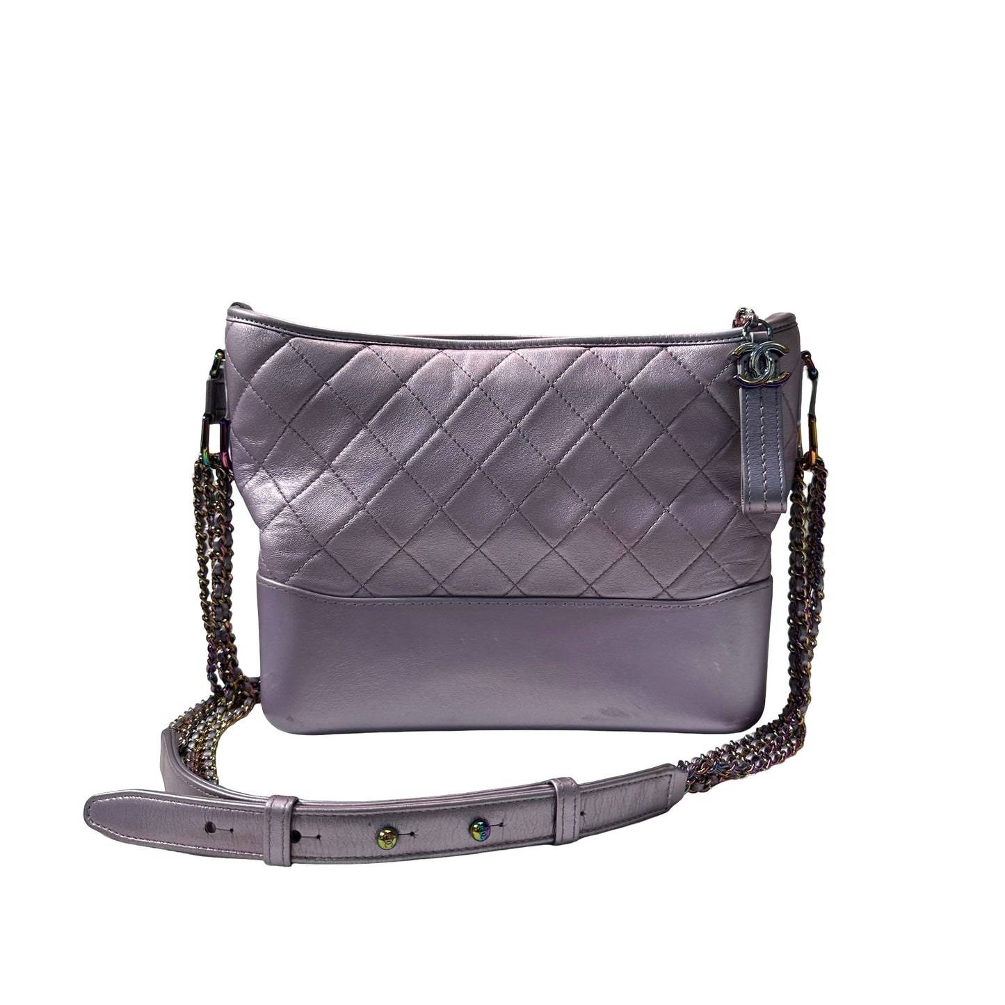 Used CHANEL Gabrielle Shoulder Bag Light purple Rainble HW