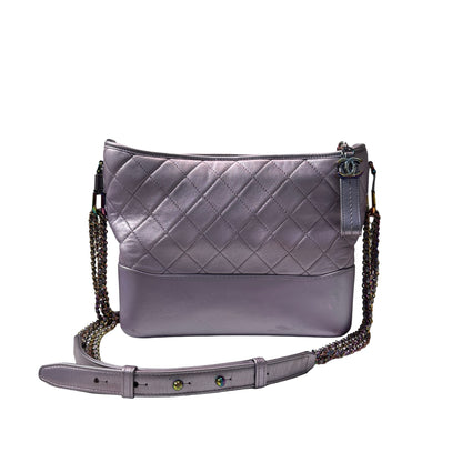 Used CHANEL Gabrielle Shoulder Bag Light purple Rainble HW