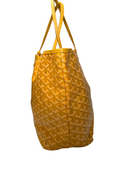 Used GOYARD Goyardine Canvas Saint Louis Tote Bag Yellow
