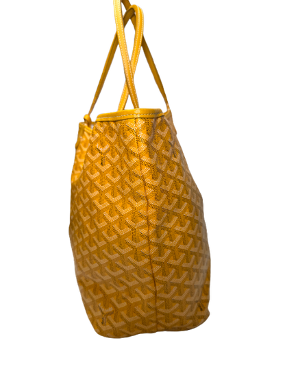 Used GOYARD Goyardine Canvas Saint Louis Tote Bag Yellow