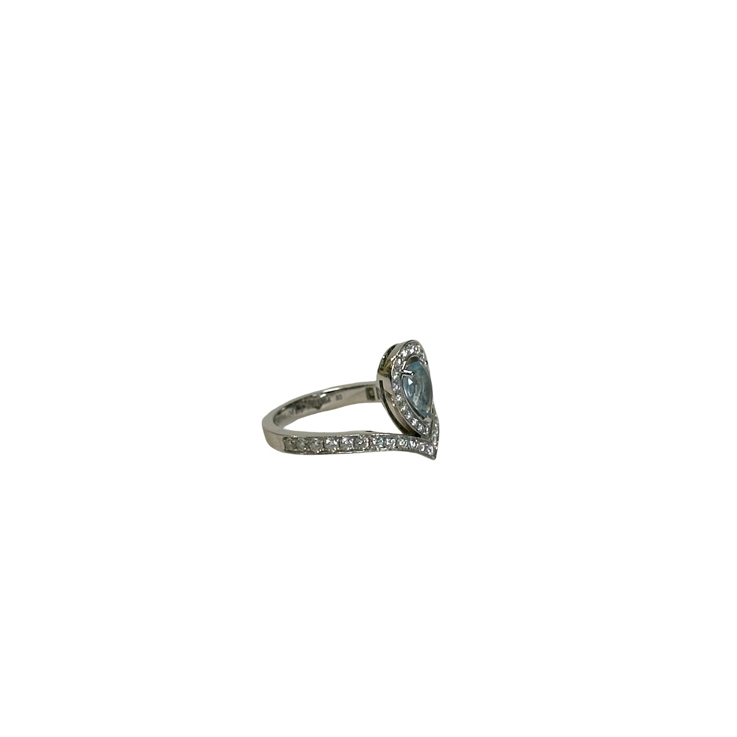 Used CHAUMET AU750 Ring Ring Silver Blue
