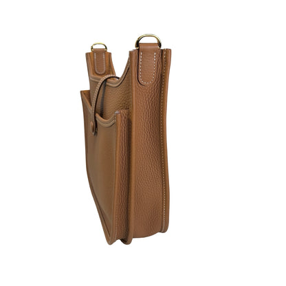 Used HERMES Clemence Evelyne Shoulder Bag Gold
