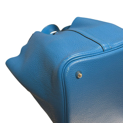 Used HERMÈS TC Picotin 22 Handbag Blue PHW