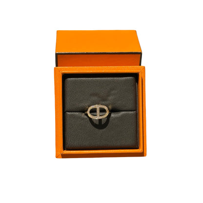 Used HERMÈS CHAINE D'ANCRE CONTOUR RING Ring GHW