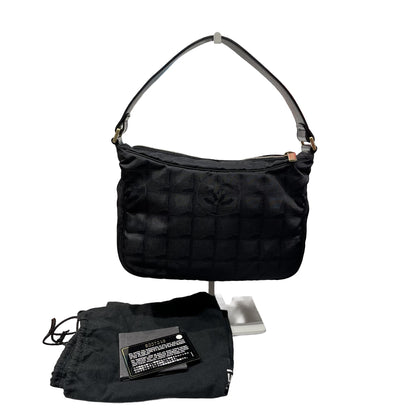 Used CHANEL Vintage Chanel Black CC Shoulder Bag Black GHW