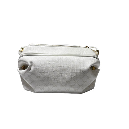 Used GUCCI Cross Body Bag White GHW