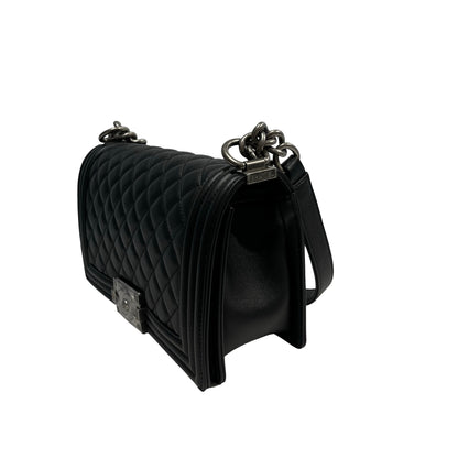 Brand New CHANEL Lambskin Boy Chain shoulder bag Black PHW