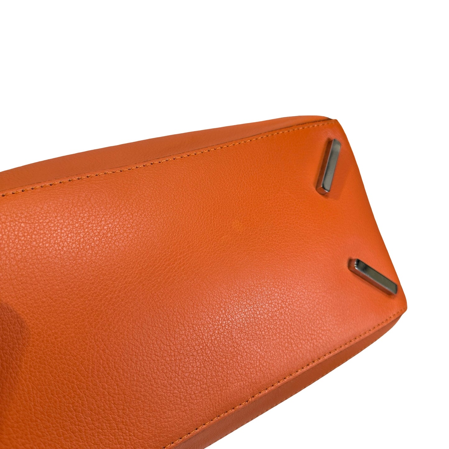 Used LOEWE Leather Puzzle Bag Handbag Orange