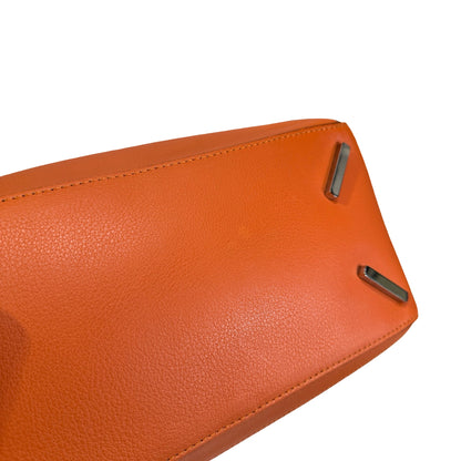 Used LOEWE Leather Puzzle Bag Handbag Orange