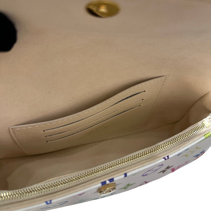 Used LOUIS VUITTON Ivy Clutch White Multicolor GHW