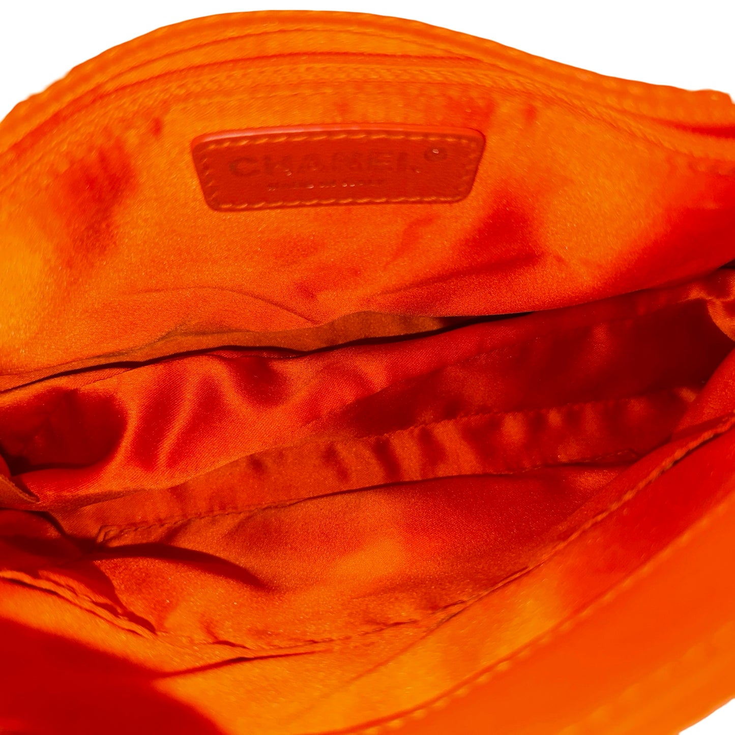 Used CHANEL FLAP Cross Body Orange PHW Cross Body Bag Orange