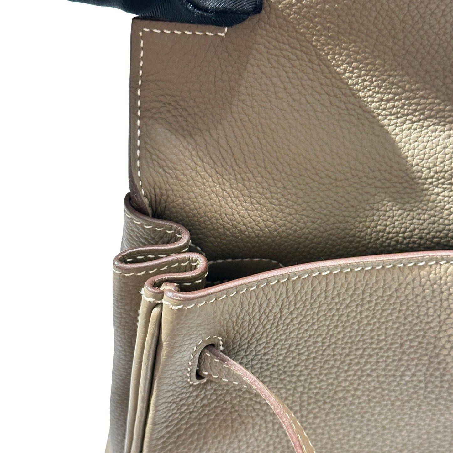 Used HERMÈS Kelly 25 Two Way Shoulder Bag Etoupe (18) PHW
