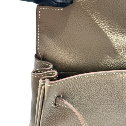 Used HERMÈS Kelly 25 Two Way Shoulder Bag Etoupe (18) PHW