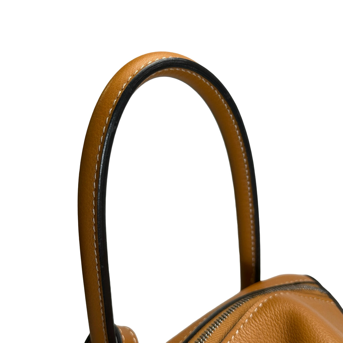 Used HERMES Leather Lindy 26 Shoulder Bag Brown PHW