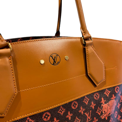Used LOUIS VUITTON Monogram Catogram Neverfull MM Catogram Tote Bag Brown Orange Multicolor