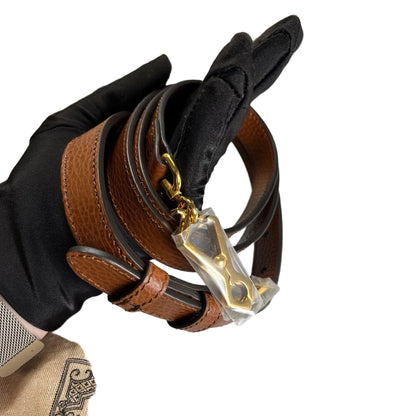 Used GUCCI GG Canvas Leather Trim Horsebit 1955 Mini Bag Shoulder Bag Blue Brown