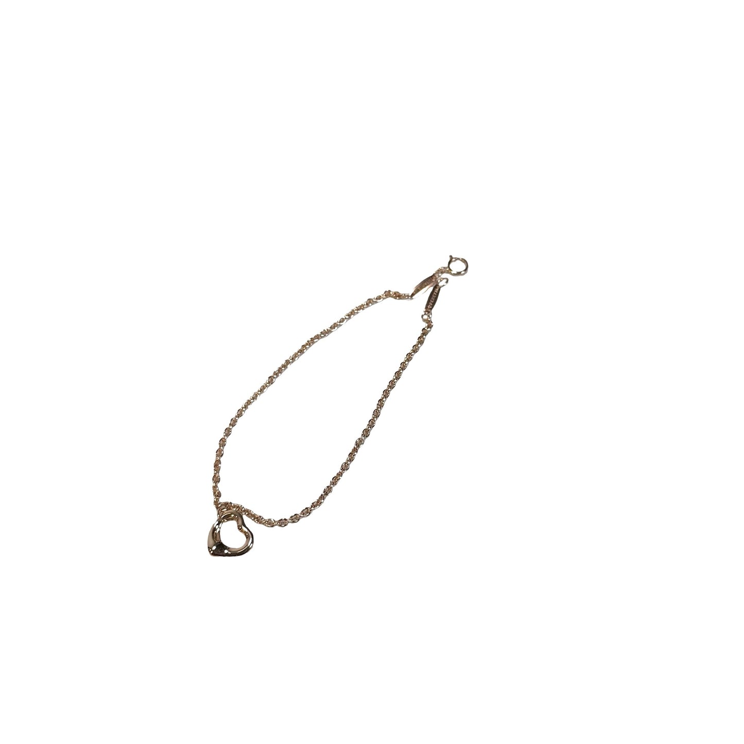 Used TIFFANY & CO. Elsa Peretti Open Heart Necklace Rose Gold