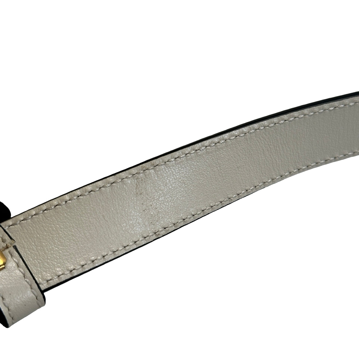 Used GUCCI Leather Reversible GG Marmont Belt Belt Black White Gold