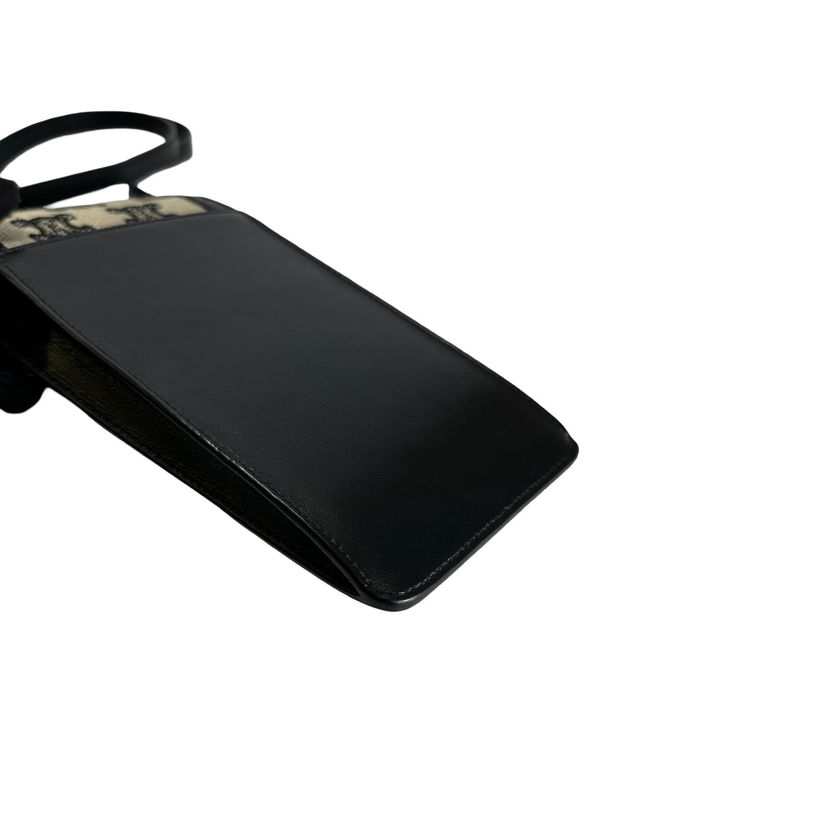 Used CELINE Triomphe Triomphe Phone Bag Beige Black