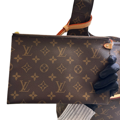 Used LOUIS VUITTON Monogram Tote Handbag Brown