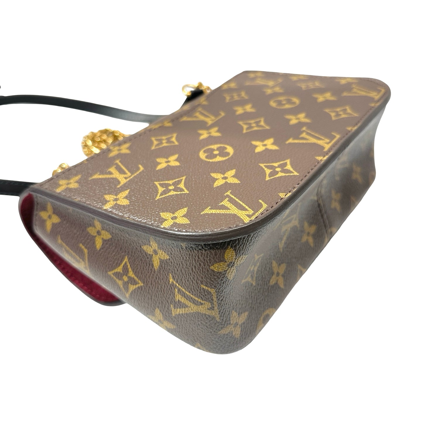 Used LOUIS VUITTON Monogram Canvas PASSY NM MNG Shoulder Bag Brown GHW