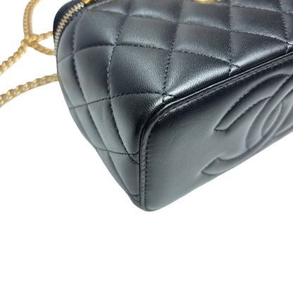 Chanel Vanity Chain Shoulder Bag Black GHW