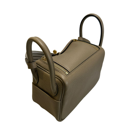 Brand New HERMES TC Mini Lindy Handbag Beige Maria GHW