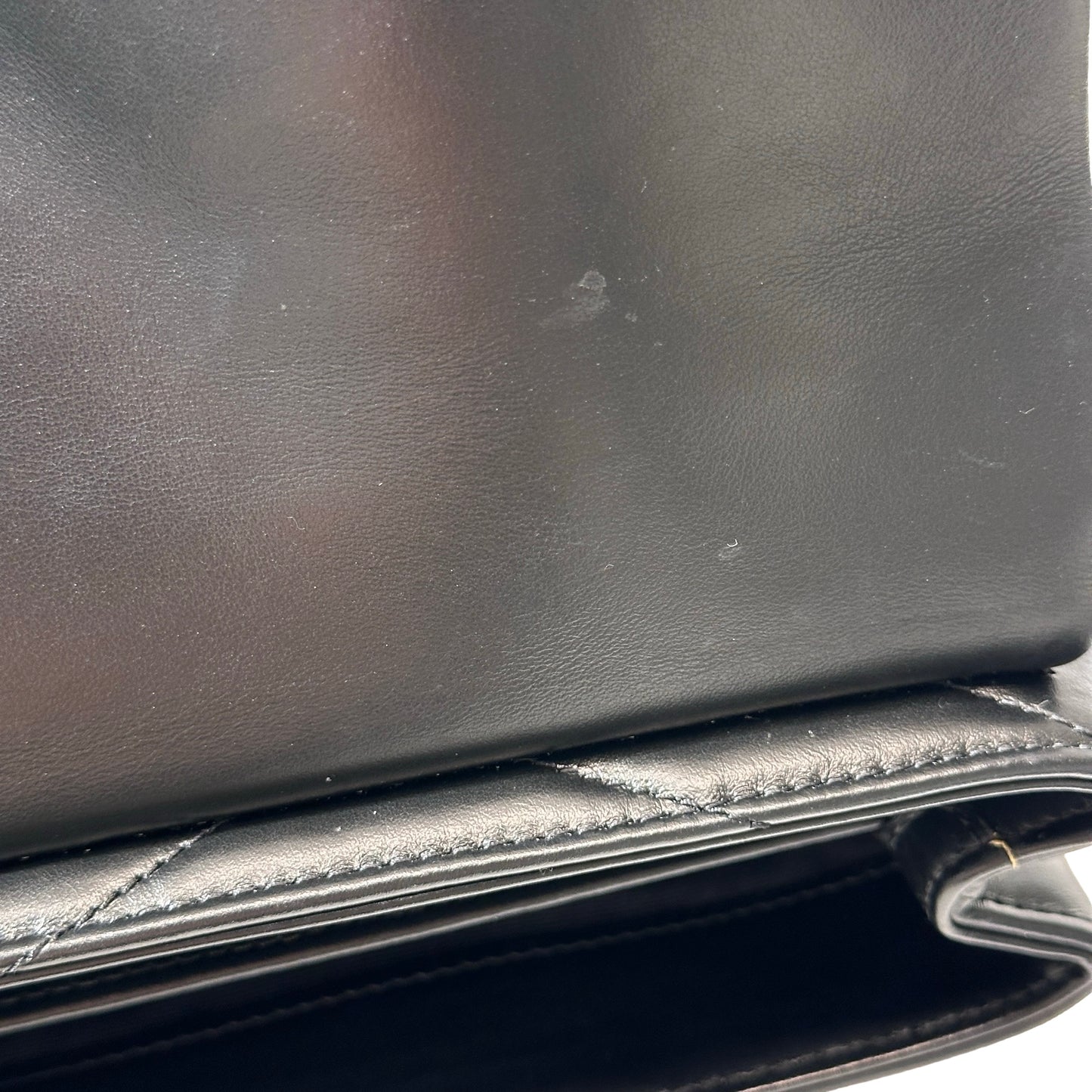 SAINT LAURENT Matelassé Calfskin Loulou Shoulder Bag Black