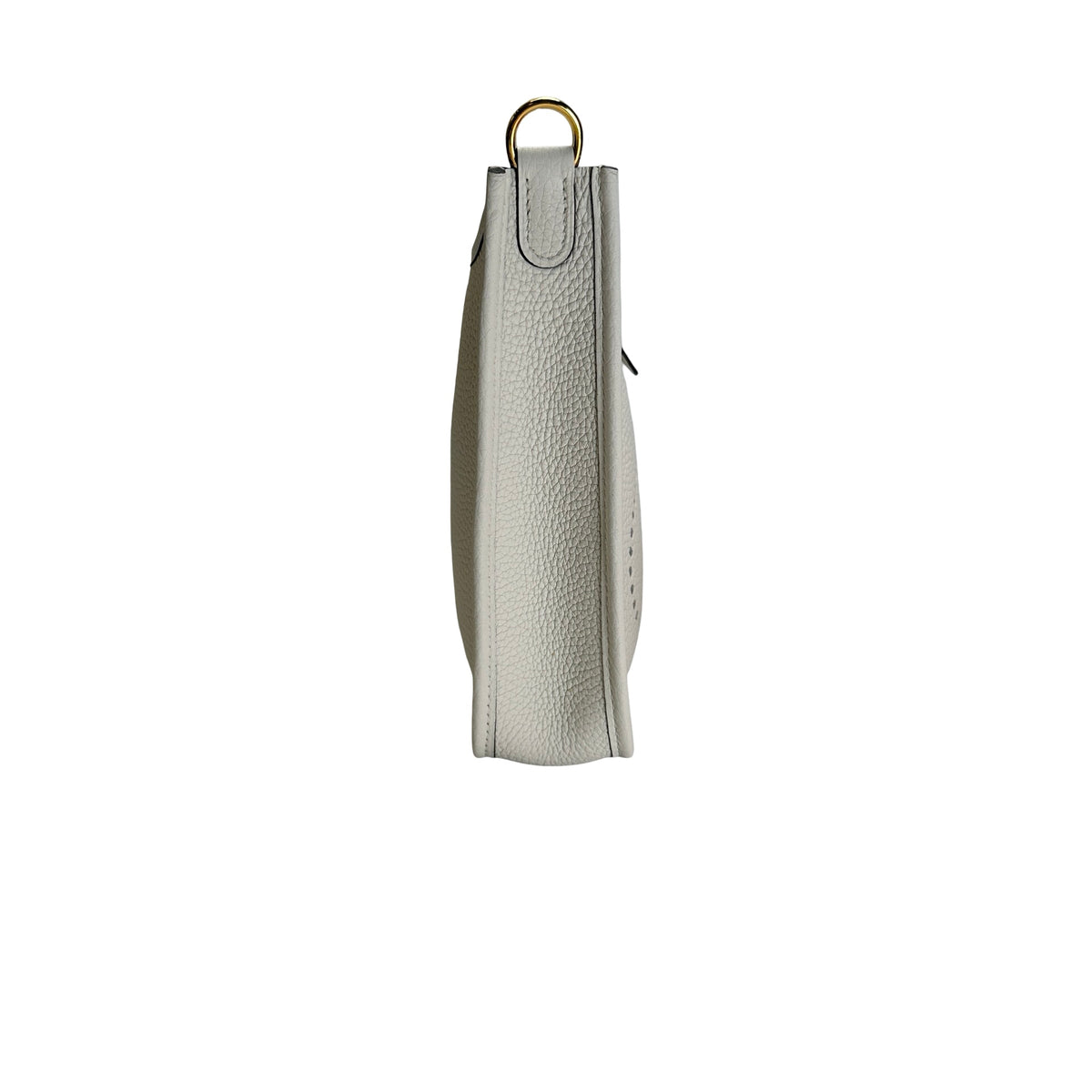 Used HERMES Clemence Evelyne Crossbody Bag White