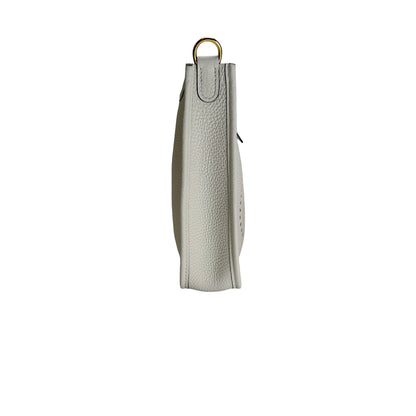 Used HERMES Clemence Evelyne Crossbody Bag White