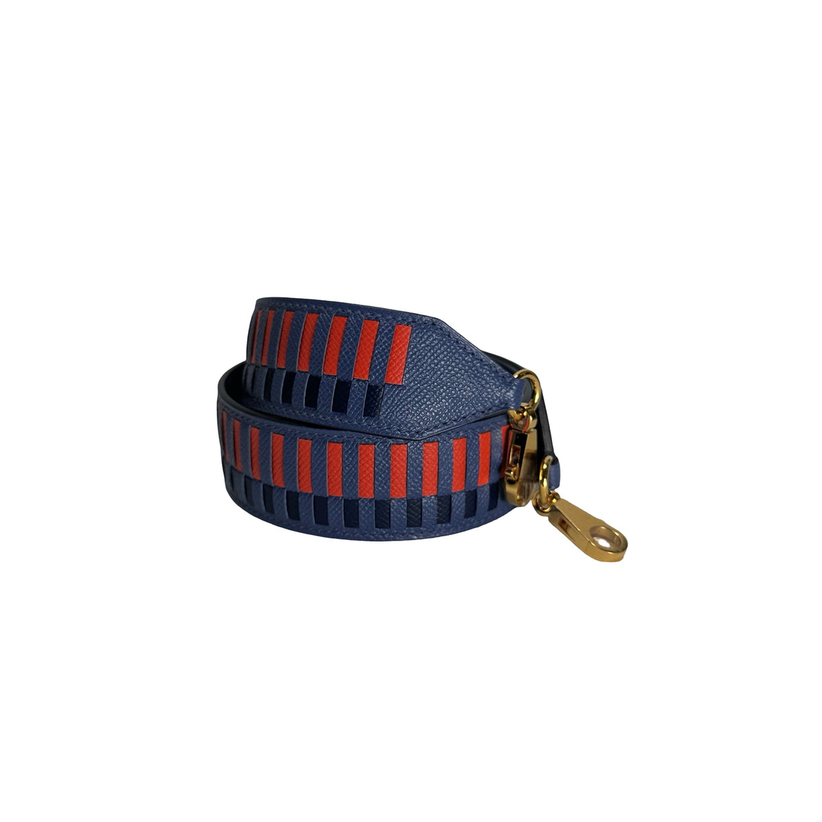 Used HERMES Epsom Kelly 28 with strap Handbag Blue Gold